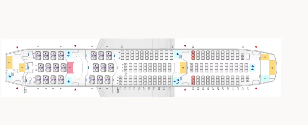 Không gian chỗ ngồi của Boeing 787-8