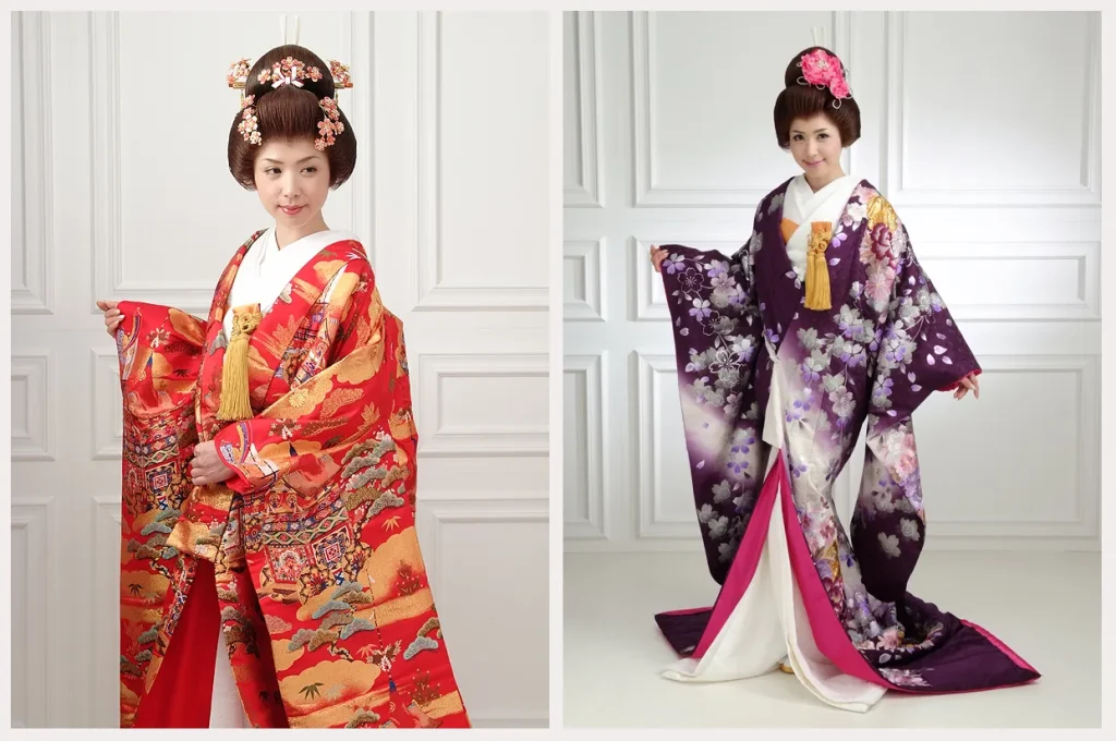 Uchikake là bộ kimono được cô dâu mặc trong ngày cưới